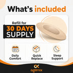 Agilmix Refill Magnetic Breathing Nasal Strips - 30, 60, 90-Days Supply for Enhanced Breathing - Compatible with Recharging, Nude & Transparent Color